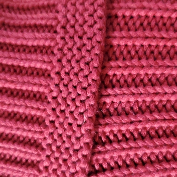 Tribal red bell sleeve ruffled cardigan with pockets - Picture 5 of 7